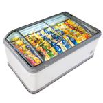 Commercial Static Cooling Chest Freezer For Supermarket Frozen Foods Display