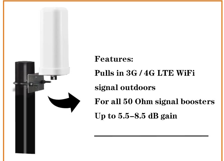 800-2500MHz 4-6dBi Omni Directional 4G LTE Antenna External Wifi Aerial