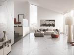 Carrara Super White Polished Porcelain Tile , 24x48 Modern Bathroom Floor Tile