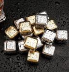 SGS Stainless Steel Reusable Ice Cubes Square Whiskey Cooling Rocks Bar Tool Set