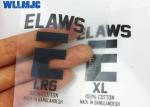 PET Film Heat Transfer Neck Labels Embossed / Weaving Technics Colorful Design
