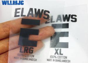 Quality PET Film Heat Transfer Neck Labels Embossed / Weaving Technics Colorful Design wholesale