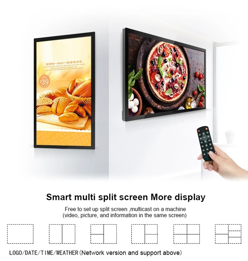 Advertising Wall Mounted Touch Screen Kiosk 43 Inch Network Android HD