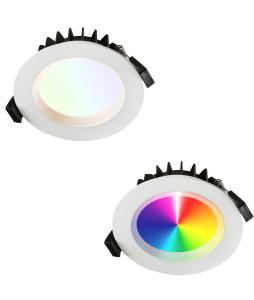 Quality Smart Control RGBW LED Downlight With AC 85-265V Aluminum Alloy 0-10V dimmable PF 0.9 wholesale
