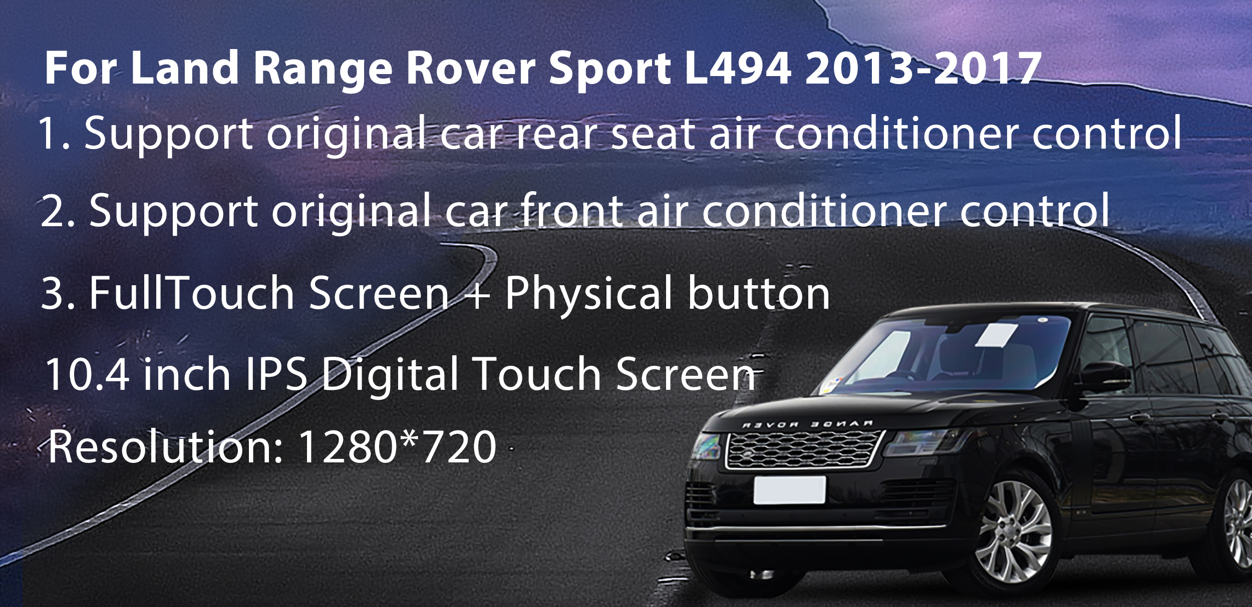 Android 13.0 head unit For Land Rover Range Rover Sport L494 2013-2017 touch screen climate control car stereo with AC