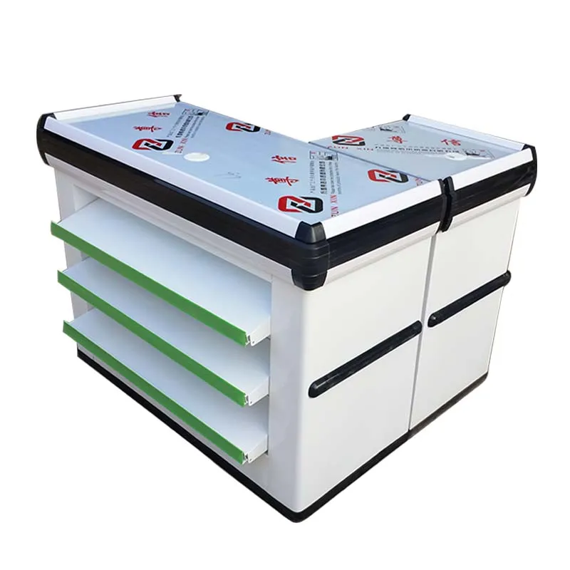 Customized Color Grocery Store Checkout Counter Supermarket Cashier Counter