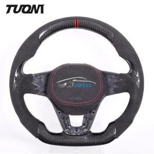 Quality 2022 New Custom Black Carbon Fiber Alcantara Steering Wheel Toray Twill 350mm wholesale