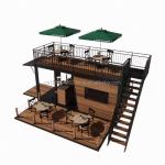 Aluminum Alloy Windows Prefabricated Container Houses for Shops and Stores at