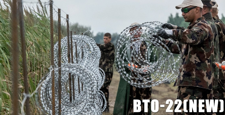 Dia 600mm Bto-22 Anti Piracy Razor Barbed Wire Galvanized