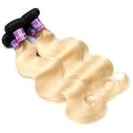 1b 613 two tone hair ombre hair weaves dark root blonde weave virgin brazilian