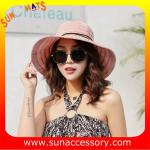 AK17594 fashion polyester braid foldable summer straw hats for womens in stock ,