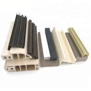 Quality Haixing PVC Foam Wood Texture Emboss Plastic Window Door Frame Ideal for Scenic Spots wholesale