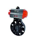 Wafer Connection Electric UPVC Butterfly Valve Normal Temperature