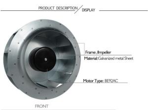 Quality Small EC Centrifugal Fan Electric Power , Rated Speed 2325RPM wholesale