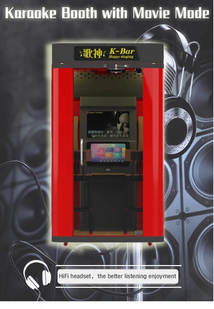 Tempered Glass + Hardware Coin Operated Music Machine / Jukebox Karaoke Machine