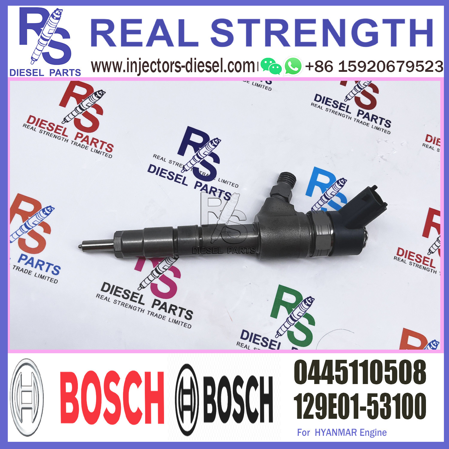 Diesel Common Rail Injector 0445110508 129E01-53100 For YANMAR