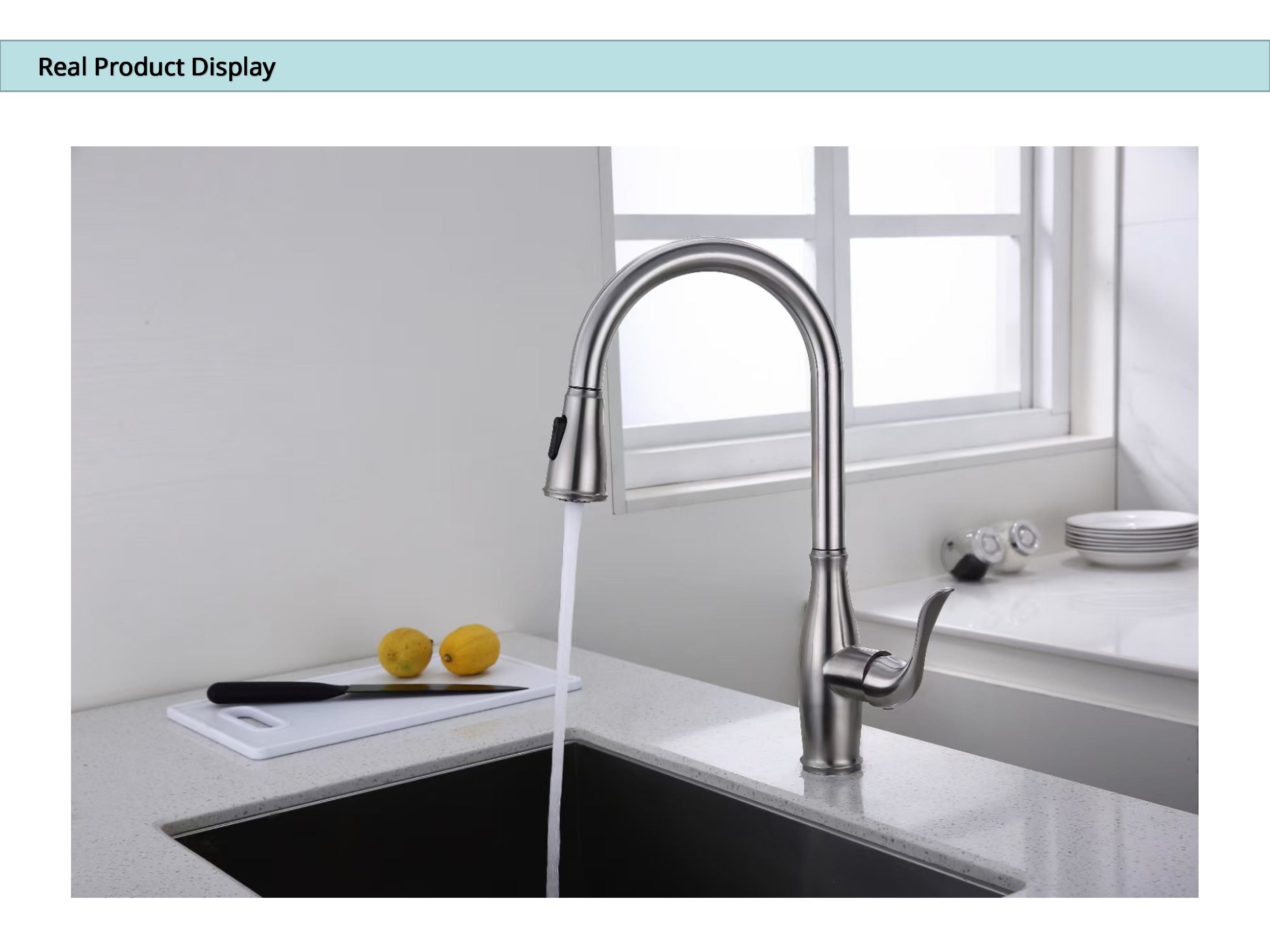 Touch Sensor Single Hole Single Handle Kitchen Faucet SUS304 Kitchen Sink Water Mixer