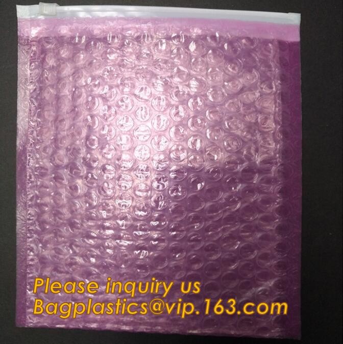Cosmetic Pink Slider Padded Bag/Silver k Bag With Bubble,Padded Envelopes Cheap Aluminium Foil k Holographic