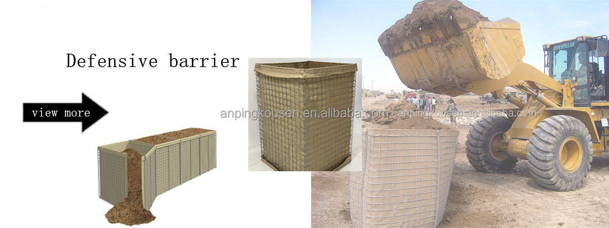 Defence and Protection Easily Assembled Welded Mesh Flood Barrier for Flood Defence