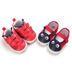Quality popular pu&amp;cotton Red shoes lovely worm toddler boy girl cute babe shoes wholesale