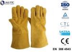 Leather Heat Resistant PPE Safety Gloves Soft High Dexterity For Welding Oven