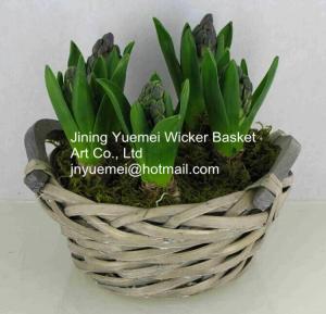 Quality new design home dicorative wicker flower basket willow garden basket plant wholesale
