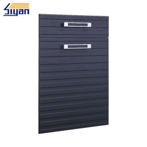 Quality Customized Black MDF Modern Kitchen Cabinet Doors With Drawers wholesale