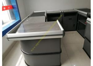 Quality Electronic Supermarket Conveyor Belt Checkout Counter With Electrical Engine wholesale