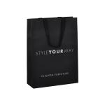 Multipurpose Black Paper Gift Bags With Handles Rectangle Shape 210gsm Thickness