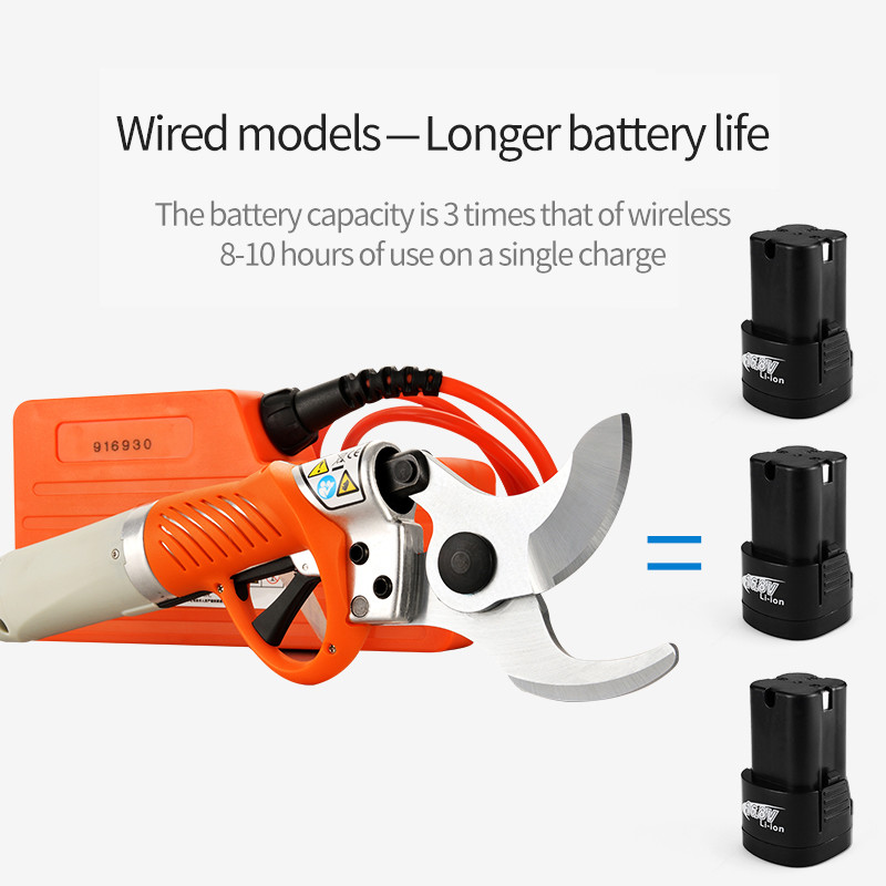 45mm Professional Portable Electric Pruning Shear Battery Powered Pruner For Vinyard Orchards High Speed