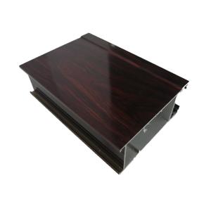 Quality 6063 Customized High Glossy Wood Finish Aluminium Profiles Aluminium Extrusion For Glass Door And Window wholesale