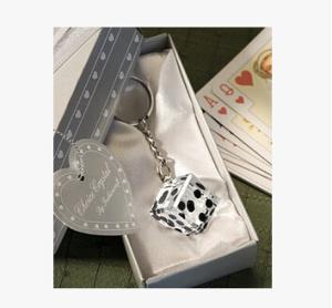 Quality New creative promotion gift product wedding gift crystal dice keychain keyrings wholesale
