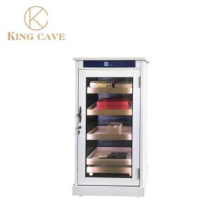 Quality White Aluminum Frame Electric Cigar Cooler With Spanish Cedar Wood Shelves wholesale