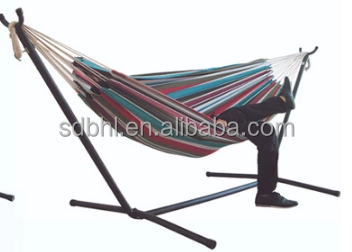 Portable Outdoor Folding Hammock 200kg Capacity Double Hammock With Stand