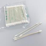 3MM Double Pointy Tipped Swab With Paper Stick Purified Cotton