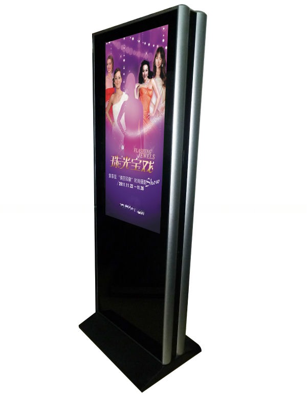 floor stand 49 inch double sided LCD display digital signage advertising kiosk