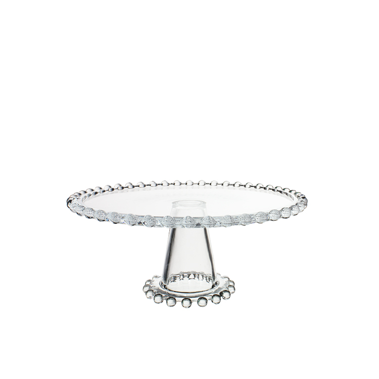 1-3 cake stand set eco-friendly lead-free crystal transparent dome glass cake stand