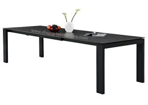 Quality Stone Coated Rectangle Dining Table 3 Meter Heavy Duty Steel Legs wholesale