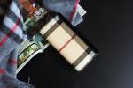 Ms. leather wallet plaid wallet new European and American fashion patent leather