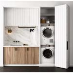 Waterproof Laundry Storage Cabinet with 3D Design 2D Shop Drawing Support from