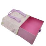 Cardboard Texture Waterproof Paper Box Pink Printed Rigid Paper Boxes