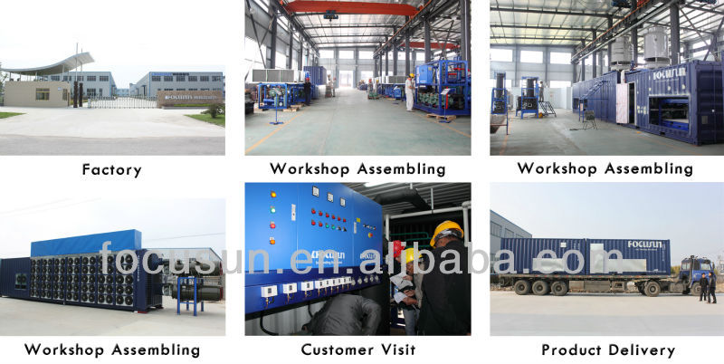 FOCUSUN 20 tons Flake Ice Making Machine for Large Ice Storage Capacity of 15000kg