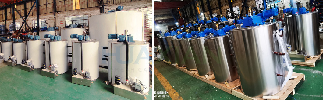 20 Ton Flake Ice Machine Evaporative Fresh Water 56kw For Ice Plant