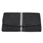 Unisex Style Authentic Stingray Skin Women Long Wallet Lady Card Holders Genuine