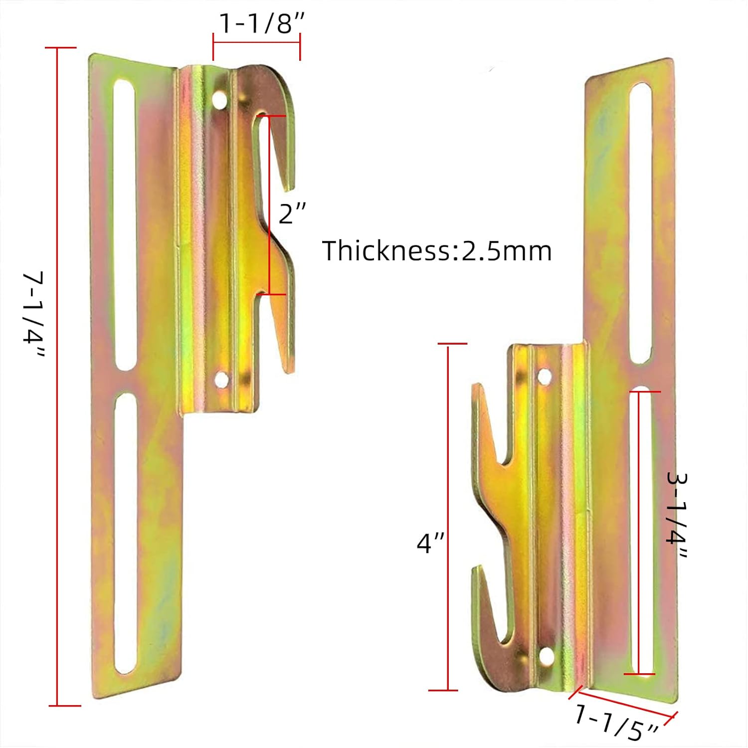 Conveniently Attach Headboard with Stocked 184*47*2.5mm Bed Frame Conversion Brackets