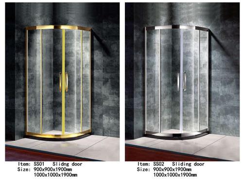 Stainless Steel Frame Shower Door Enclosures Multi Color Sector Shape Anti
