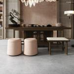 Chemical Resistant Cloud Grey Porcelain Slab Tile Seamless Elegant