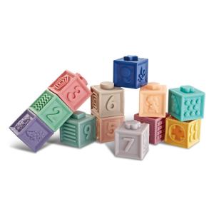 Quality Kids Stacking Toy Puzzle Educational Baby Hard Silicone Building Blocks wholesale