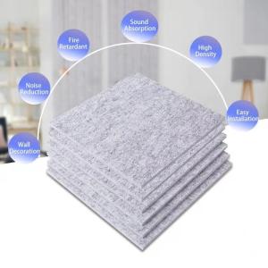 Quality Flame Retardant PET Acoustic Panels 8mm 20mm Soundproof Wall Panels wholesale