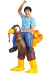 Riding Turkey Rider Adult Inflatable Costumes For Oktoberfest Beer Festival